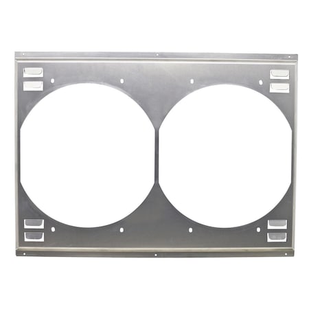 Handson 25.56 x 18.63 in. Aluminum EMC Louvered Fan Shroud Dual for 31 x 19 in. Radiators - Natural HA1320663